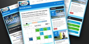 Website design includes calendar features